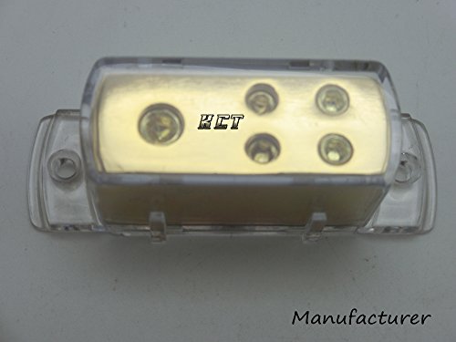 24K Real Gold Plating Power And Ground Distribution Block 1X4Ga Input 4X8Ga Output #TOP1