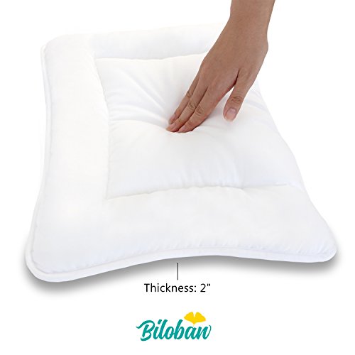Baby Toddler Pillow 13" X 18" Quilted With 100% Cotton Pillowcase Ultra Soft & Breathable Baby Toddler Pillows For Sleeping Machine Washable Small Toddler Pillow For Kids Travel #TOP1