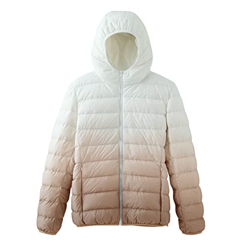 Doudoune slim pour femmes veste longue chaude à dégradé