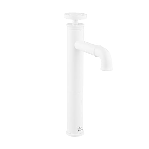 Swiss Madison SM-BF81MW Avallon - Grifo de baño de un solo agujero, rueda de un solo mango, arco alto, color blanco mate