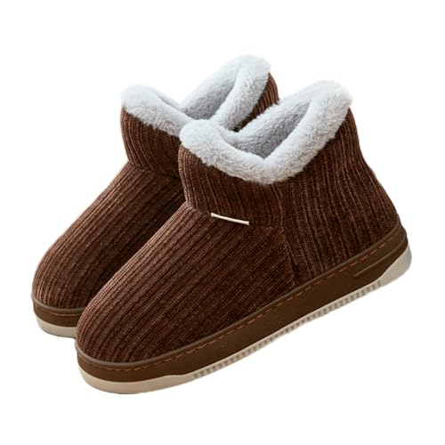 Women Men Winter Boots Slippers Home Warm Fleece Booties Slipper Anti Slip House Shoes Indoor Outdoor