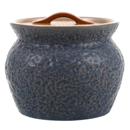 Cabilock Ceramic Stew Pot with Lid Mini Casserole Dish for Water Separation Stewing Easy to Clean Porcelain Soup Bowl for Single Servings for Steaming and Cooking