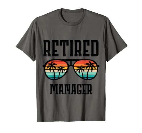 Retired Manager für Damen und Herren Retro Vintage T-Shirt