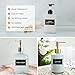 HVSWLY 24PCS Waterproof Labels for Plastic/Glass Bottles, Bathroom Hand Soap Dispenser Stickers, Removable Cleaning Bottle Labels for Lotion, Shampoo Conditioner (Black)