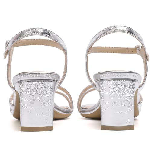 Image of Mostrin Strappy Heels for Women Square Open Toe Lace Up Heeled Sandals Ankle Strap Sexy Stiletto High Heels for Party, Prom, Dating, Wedding