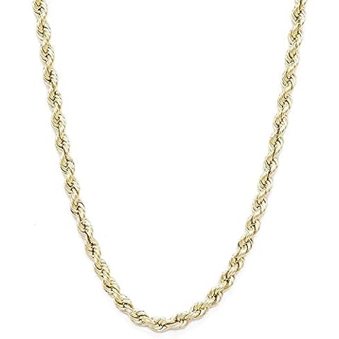 PRINS JEWELS 18 Carat 750 Gold Rope Chain Yellow Gold Unisex 3.80 mm Wide, Gold Cover
