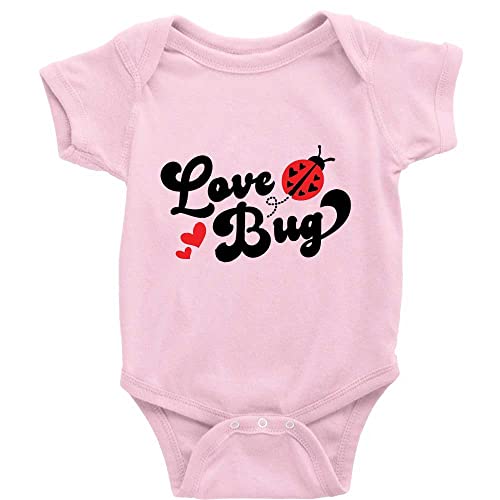Love Bug Cute Ladybug Toddler Rompers for Baby Boy Girl Newborn Jumpsuit Short Sleeve Onesie