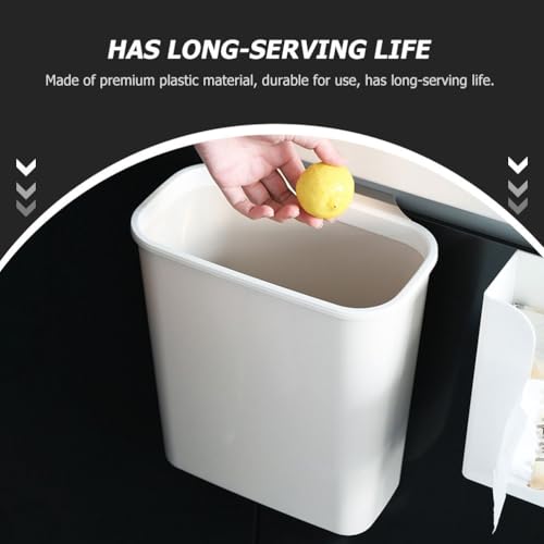 Cesto de basura colgante para puerta de gabinete blanco miniatura 6