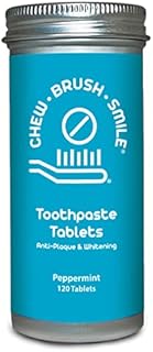 Chew Brush Smile Toothpaste Tablets 120 Count