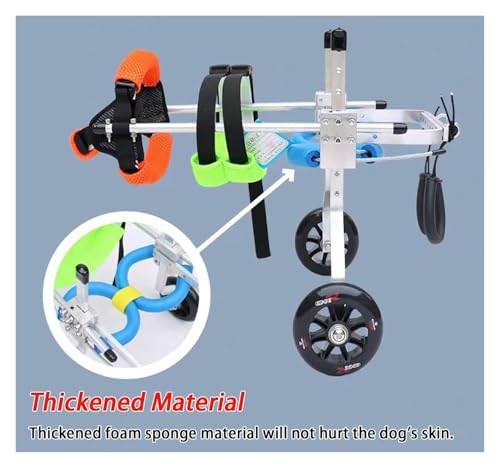 Fauteuil roulant réglable chiens handicapés grand modèle multicolore - 6