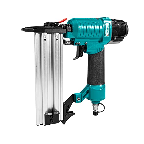 TOTAL - Pistola Sparachiodi Ad Aria Compressa, Chiodatrice Pneumatica GA18 Capacità Di Carico 100 Chiodi 15-50mm, Sparapunti Con Inclusi 1000 Chiodi Per Sparachiodi