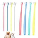 8pcs Dog Toothbrush, 2 Styles Soft Bristle Small Cat Toothbrush Micro Head Kitten Teeth Cleaning Brush Dental Care Supplies for Tiny Puppy Kitty Reduce Plaque Tartar Formation & Bad Breath