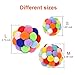 TUSATIY Cat Toy Balls with Bell 3PCS, Colorful Soft Fuzzy Balls Built-in Bell for Cats, Interactive Playing Chewing Toys for Indoor Cats and Kittens