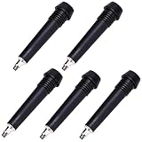 SquEqu 5 Pack Trekking Poles Carbide Tips Replacement Universal Tungsten Steel Rod End Tip for Outdoor Hiking Stick Cane Climbing Walking Pole Gear Worn Repair Accessories