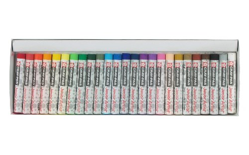 Sakura-Cray-Pas-Junior-Artist-Oil-Pastels-25-Count-Pack-of-1-White