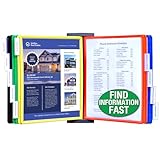 Ultimate Office AdjustaView FastFind 10-Pocket Wall Mounted Reference Display Organizer with Assorted Colored EZ Load Pockets to Display 20 Sheets of Your Most Important Letter Sized Documents