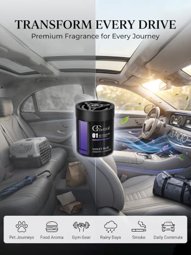 Image of Blue Voilet Gel Car Perfume - Lavender Violet Freshness | Long-Lasting 45 Days | Luxury Gel Car Air Freshener