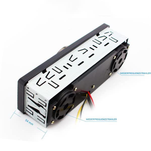 Riloer Karta SD stereo 12 V AV252 radio wbudowane głośniki Bluetooth z USB, stereofoniczny odtwarzacz multimedialny MP3 obsługuje kartę USB AUX SD