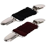 Ciieeo バックシンチクリップ レディースカーディガンカラークリップ ショール スカーフ固定用 ドレス用衣類クリップ ファッションアクセント用 2個セット