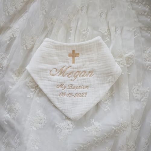 Personalized Baptism Bibs Name Embroidered Baby White Bibs Christian Baptism Bibs Baptism Decor Thoughtful Baby Baptism Gifts Unique Baptism Keepsakes2