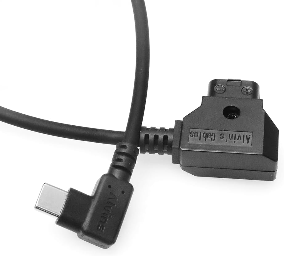 Alvin's Cables Dtap to Right Angle USB-C Power Cable for DJI Focus Pro Motor, Ultra Soft D-tap to Type-C Enhanced Power for Tilta Nucleus Nano II Wireless Lens Control Motor