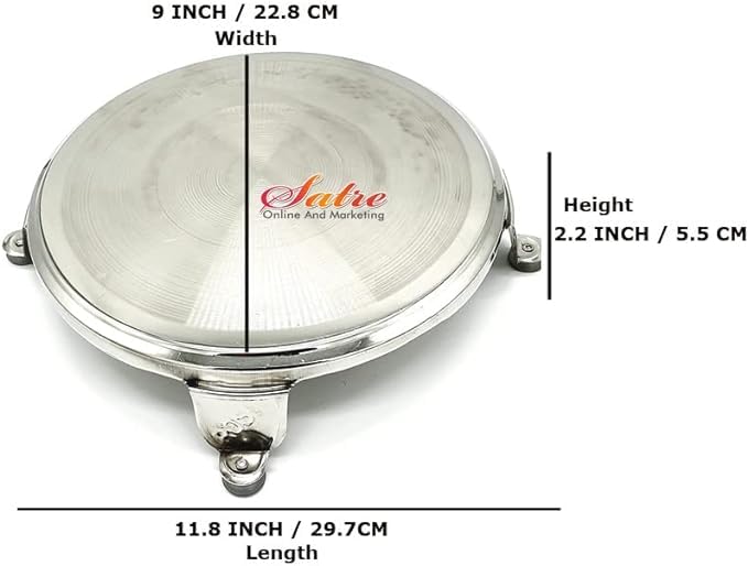 Tablero circular de acero inoxidable / Polpat, Chakla, máquina para roti - 1 pieza miniatura 2