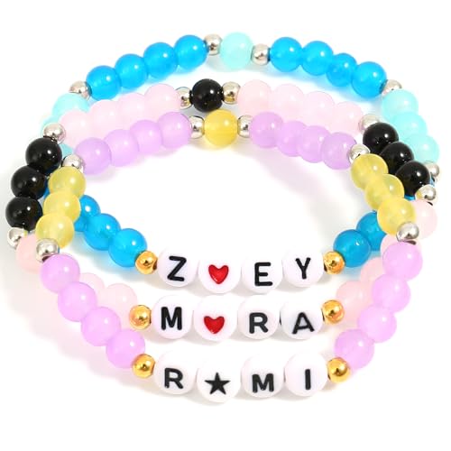 RZCOMP for KPop Merch Bracelets Inspired Bracelet,3PCS Stackable Stretch Bracelets for Huntrix K-Pop Fans Stuff Cosplay Outfit Gifts Accessories Jewelry Birthday Christmas