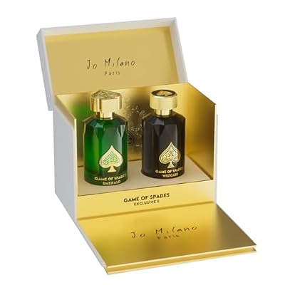 Jo Milano EXCLUSIVE 2 GIFT SET Paris Game of Spades EXCLUSIVE-2 SET Emerald and Wildcard Parfum 3.4 oz/100ml spray for Unisex ((FRAGRANCE EXPERT'S EXCLUSIVE)