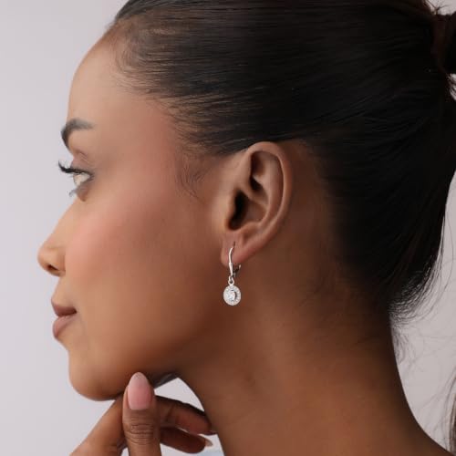 Image of TRUESILVER ACPL 925 Sterling Silver Cubic Zirconia Earrings for Women & Girls | BIS Hallmarked Drop Dangle Leverback Style | Elegant Jewelry Gift for Women
