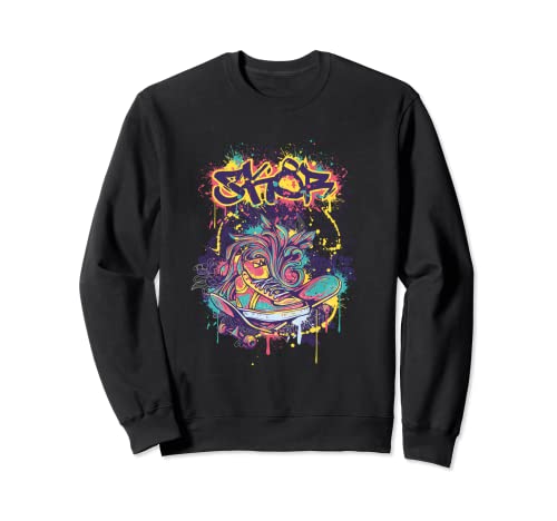 urban graffiti broken skate board street art Sweatshirt Cover