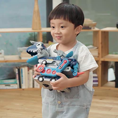 Toys For 5+ Year Old Boys, Take Apart Dinosaur, Magnetic Building Blocks Vehicles Play Set, 5 In 1 Cars & Trucks Transform Into Robot Dino T-Rex, Engineering Stem Toys & Gifts For Boys & Girls #TOP6
