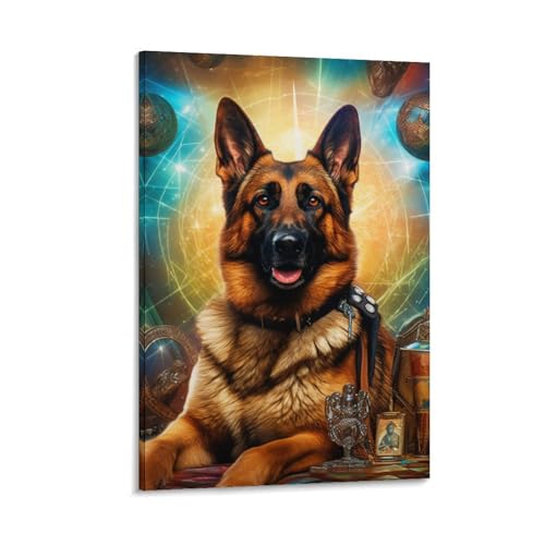 Berger allemand murale : célébrez la fidélité de ce chien sur toile