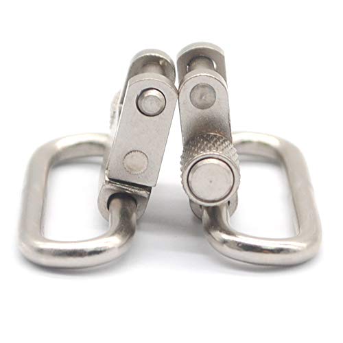 Trirock 2-Pack Silver 1.25 Inch Quick Detachable Heavy Duty Sling Swivel For Sling Quick Release Gun Swivels #TOP4