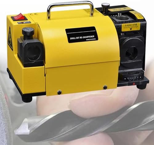 Portable Drill Bit Sharpener - 95° to 135° Adjustable Angle, 11 Collets, 4400 RPM, Perfect for Carbide Bits, Efficient Grinding Tool for DIY & Professionals