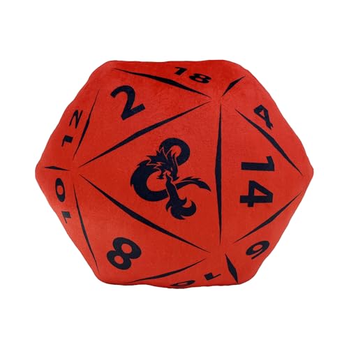 Image of Northwest Dungeons & Dragons D20 Die Cloud Pillow 12 inch - RPG Plush Stuffed Toy, Geeky Room Decor for Kids & Adults, Gift for D&D Fans
