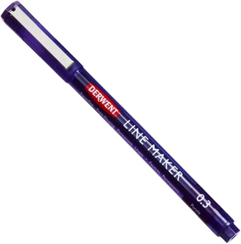 Derwent Line Maker Pen, 0.3 mm Line Width, Purple