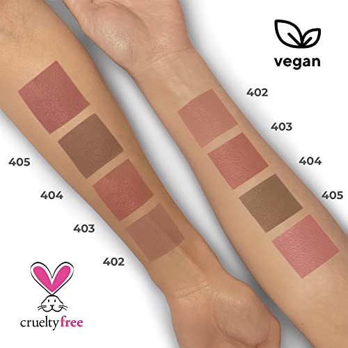 Lamel Blush Cheek Taupe Color Mini - Natural, Lightweight, Smooth, Blendable Powder - Enhances & Defines Shapes & Features - Shading & Contouring - 4 Universal Shades - Cruelty Free - № 404 (Taupe) - 3.8G / 0.13 Oz #TOP5