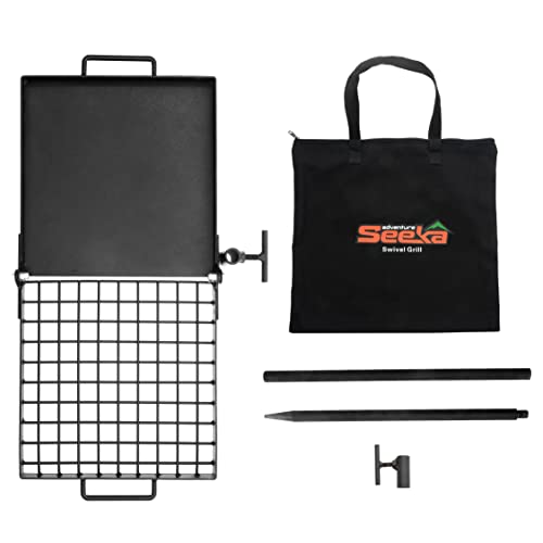 Adventure Seeka Campfire Swivel Grill, This Campfire Grill Grate Is Heavy Duty, Fully Adjustable Fire Pit Grill Grate Over Fire Pit, The Fire Pit Grill Grate & Camp Fire Cooking Rack #TOP2