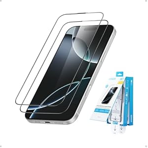 Anker Easy Fit HD Screen Protector, for iPhone 16 Pro Max Screen Protector, Ultra-Durable and Thin ShieldX Protection, Dust-and Fingerprint-Free with Extended Coverage, Fast and Easy Install