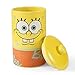 SpongeBob SquarePants for Pets Treat Jar | Ceramic Dog Treat Jar with Lid, Dishwasher Safe Spongebob Yellow Dog Food Storage Cylinder | Spongebob Dog Treat Jar 10