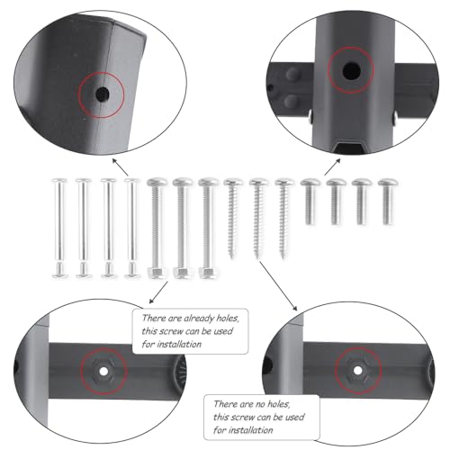 VTurboWay 4-Tube Adjustable Fishing Rod Bracket, Removable Pole inserter Holder, Drilling installation for Boat Yacht Kayak Fishing, Self-Adhesive for Fishing Box Cooler, Spinning Plastic, Black