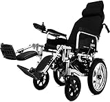 Diseño: en el caso de su viaje cansado, el respaldo y el pedal de la silla de ruedas eléctrica del reposacabezas con respaldo completo se pueden colocar libremente dentro de los 90-180 °; los pasamanos izquierdo y derecho se pueden colgar y cerrar a voluntad, para que los pasajeros puedan subir y bajar, comer, acostarse, etc. Almohada reposacabezas extraíble, para e en invierno y verano, desmontable, fácil de limpiar; Diseño de tono inverso, lo que incita a los peatones a prestar atención a