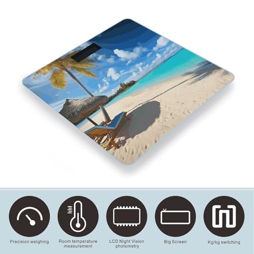 Báscula Digital de Baño con Pantalla LED Clara y Plataforma de Vidrio miniatura 3
