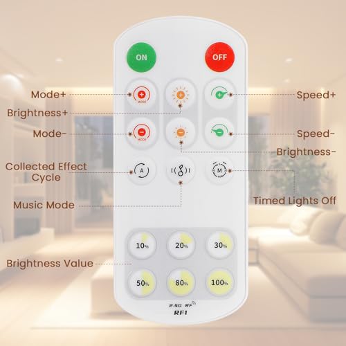 ACELUMO Smart App COB LED Strip 5m, Warm White LED Strip Lights with Timer Function, Dynamic Color for Ambiance Lighting in Under Cabinet, Wardrobe, Stairs, Mirror, Bathroom, Under Bed, 3000K - Cosy Home Interiors ACELUMO Smart App COB LED Strip 5m, Warm White LED Strip Lights with Timer Function, Dynamic Color for Ambiance Lighting in Under Cabinet, Wardrobe, Stairs, Mirror, Bathroom, Under Bed, 3000K - Image 5