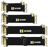 DC Cargo Mall E Track Straps - 8 Pack - Adjustable and Standard Heavy-Duty Tie-Down Straps 12'- 22', Compatible with Enclosed Trailer Accessories