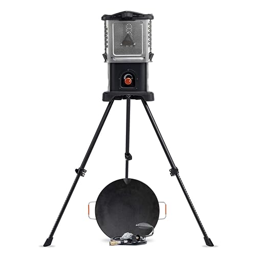 Ignik Skullet Deluxe 2-in-1 Heater Stove Deluxe Cook Set w/Cast Iron Skillet & Adjustable Base