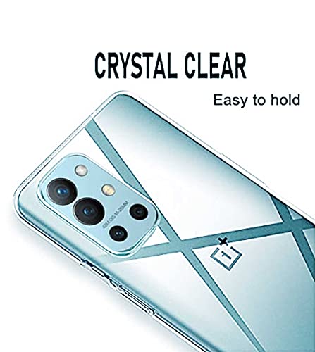 Image of Soft Flexible Silicone Back Cover Compatible with OnePlus 9R, Transparent Case