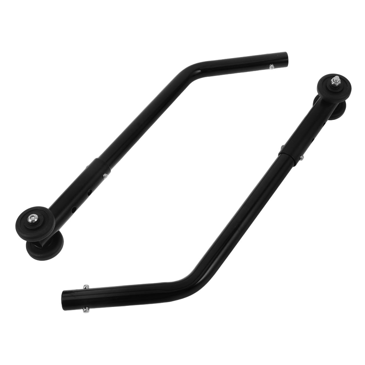 MAGICLULU Ruedas Antivuelco Compactas de Aleación de Aluminio para Sillas de Ruedas Médicas, Accesorio de Soporte Estable Negro para Uso en Interiores y Ayuda Movilidad para Adultos