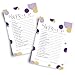 Purple and Gold Baby Shower Game Word Scramble for Girls Set of 25