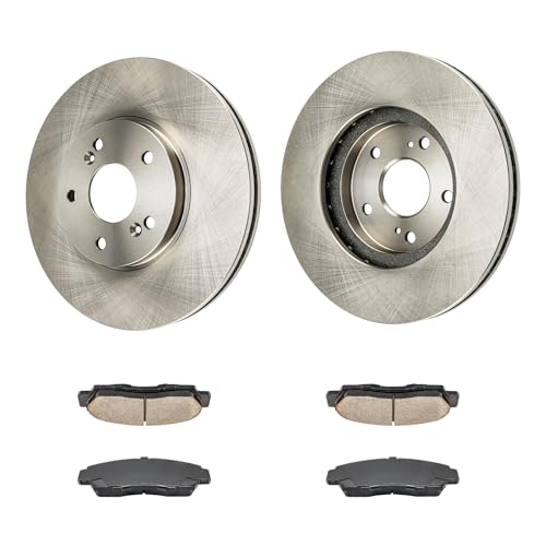 Image of KAX Front Brake Kit, OE Brake Rotors and Ceramic Brake Pads | Fits Honda Accord 2003-2011, Acura TL 1999-2008, Acura TSX 2004-2010, Acura CL 2001-2003, Automotive Replacement Brake Kit